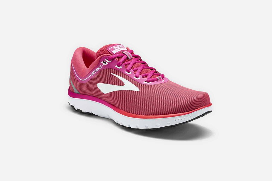 Pureflow 7 Road Brooks Running Shoes NZ Womens - Pink/White - WVJMDN-785